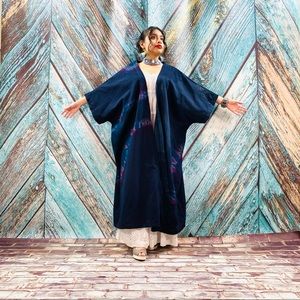 Handmade Tie Dye patchwork Dashi Kimono Duster